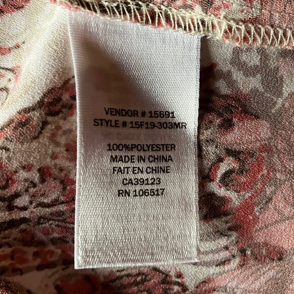 Soft Coral & Taupe Top - Picture 6 of 6